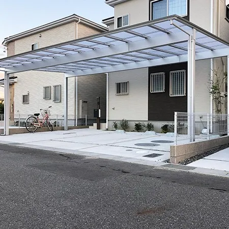 あま市・名古屋市のサンルーフの外構工事